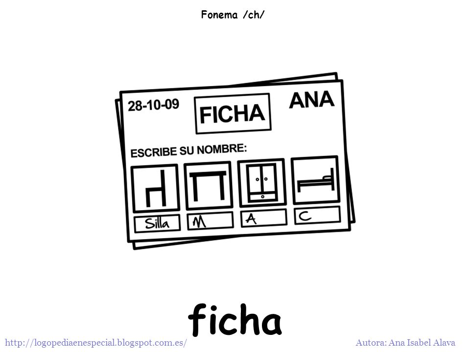 Fonema /ch/ ficha   Autora: Ana Isabel Alava