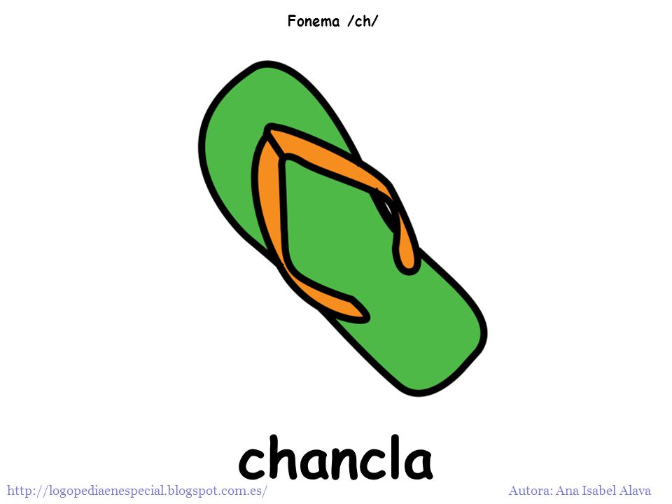 Fonema /ch/ chancla.
