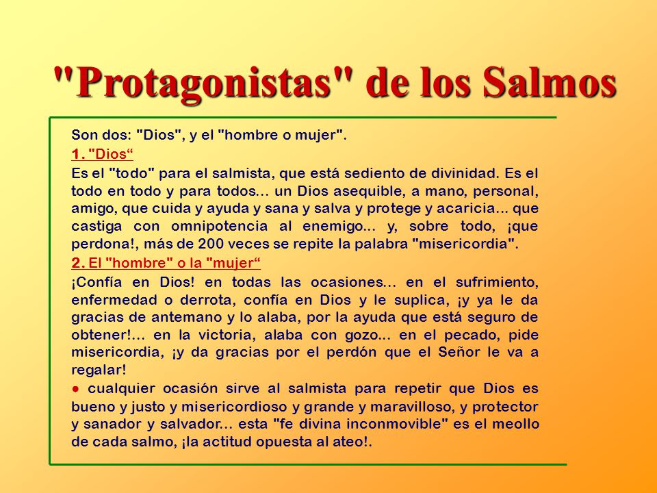 Protagonistas de los Salmos