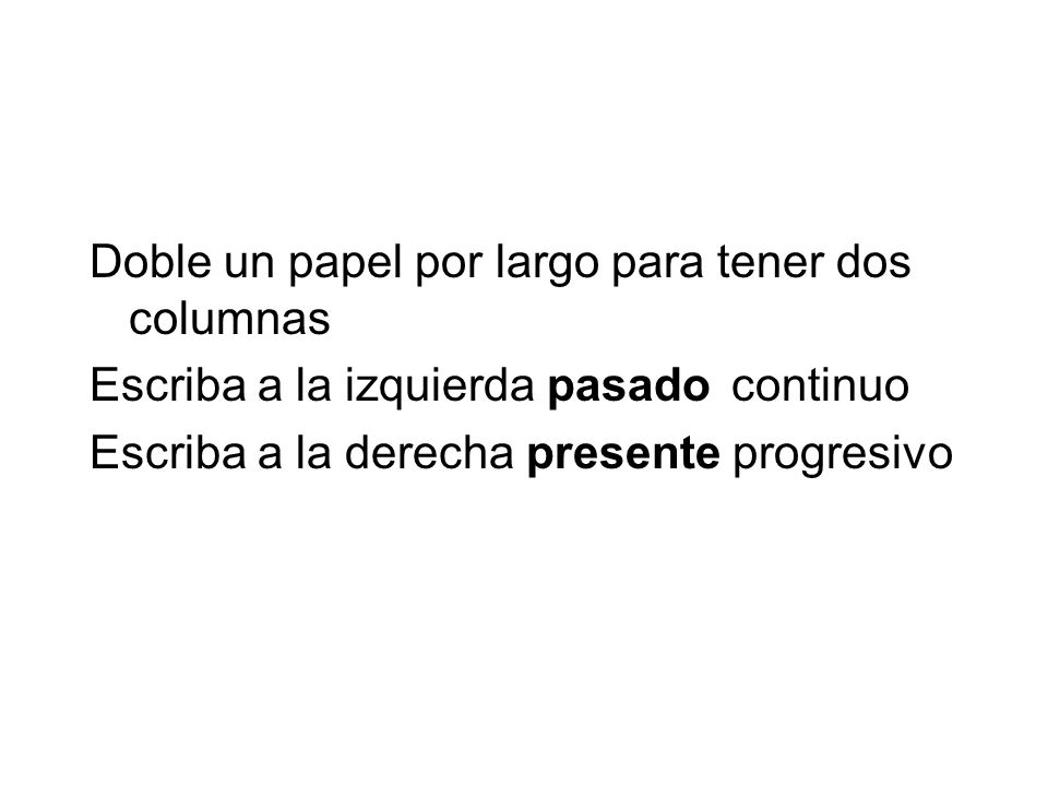 Doble un papel por largo para tener dos columnas