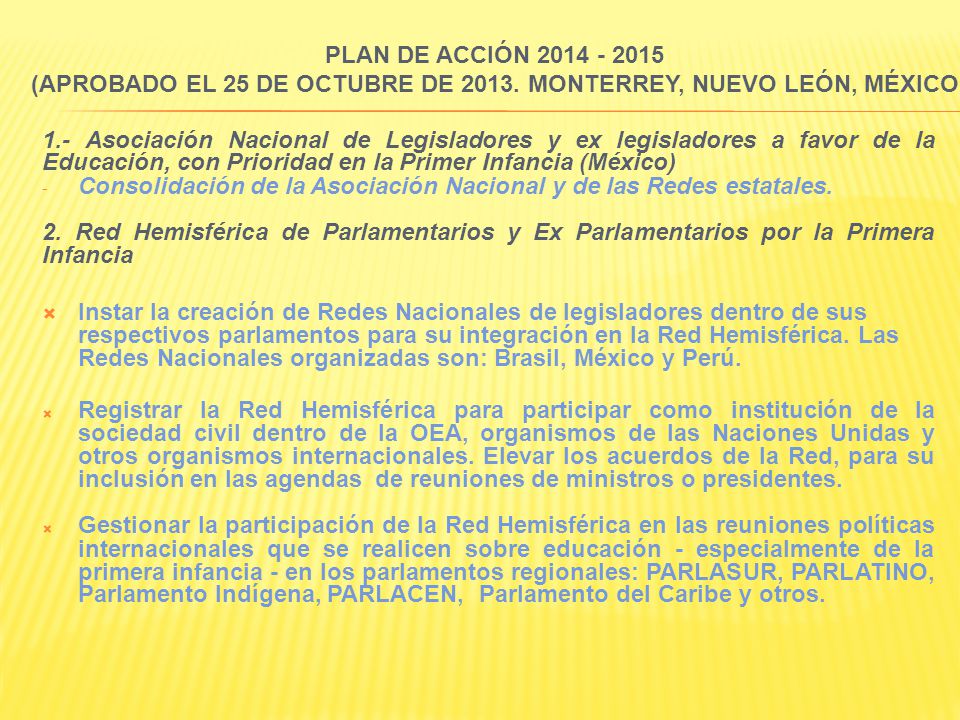 PLAN DE ACCIÓN (APROBADO EL 25 de octubre de 2013