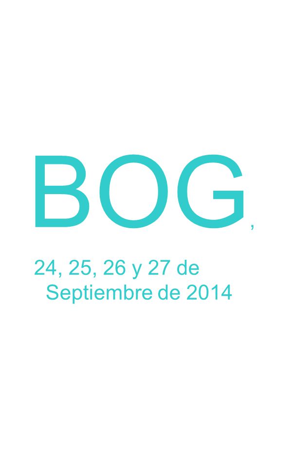 BOG, 24, 25, 26 y 27 de Septiembre de 2014