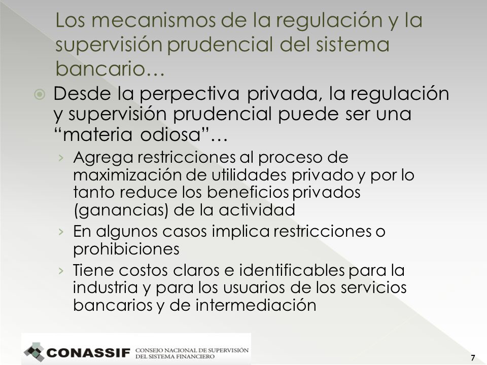 Los mecanismos de la regulación y la supervisión prudencial del sistema bancario…