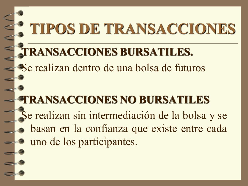 TIPOS DE TRANSACCIONES