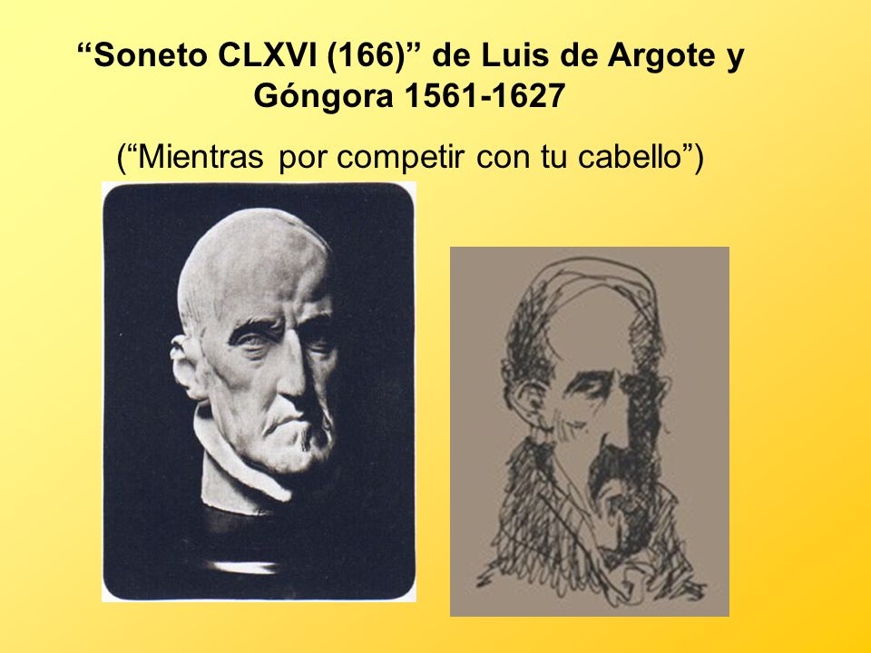 Soneto CLXVI (166) de Luis de Argote y Góngora