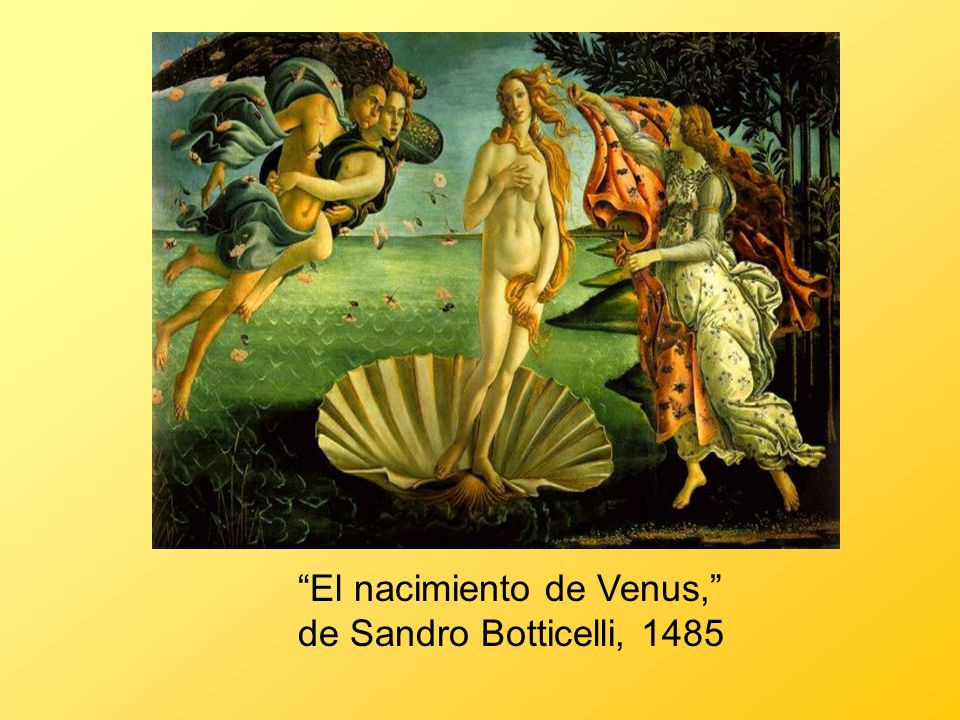 El nacimiento de Venus, de Sandro Botticelli, 1485