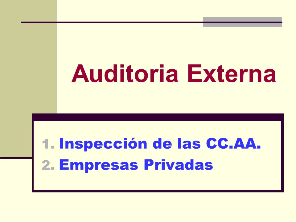 Inspección de las CC.AA. Empresas Privadas