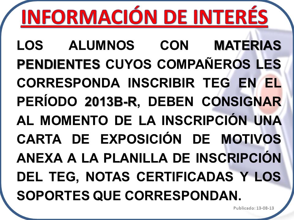 INFORMACIÓN DE INTERÉS