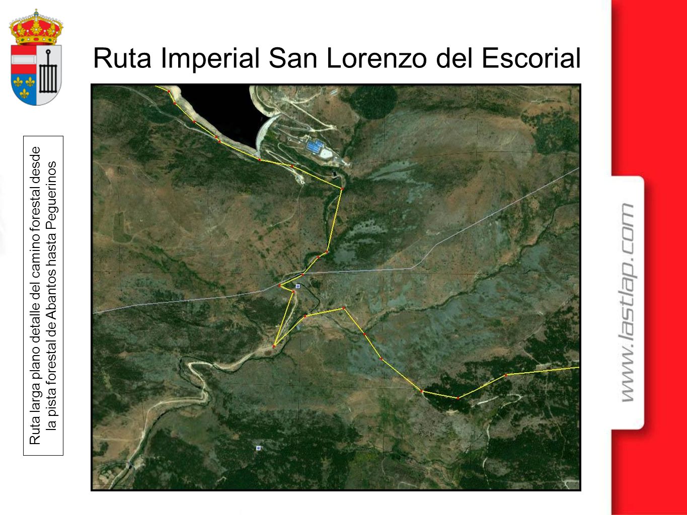 Ruta larga plano detalle del camino forestal desde la pista forestal de Abantos hasta Peguerinos