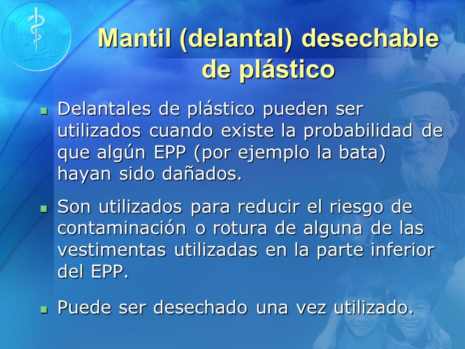 Mantil (delantal) desechable de plástico