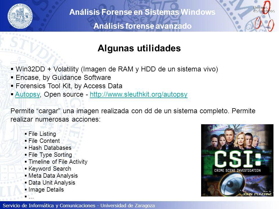 Análisis Forense en Sistemas Windows Análisis forense avanzado