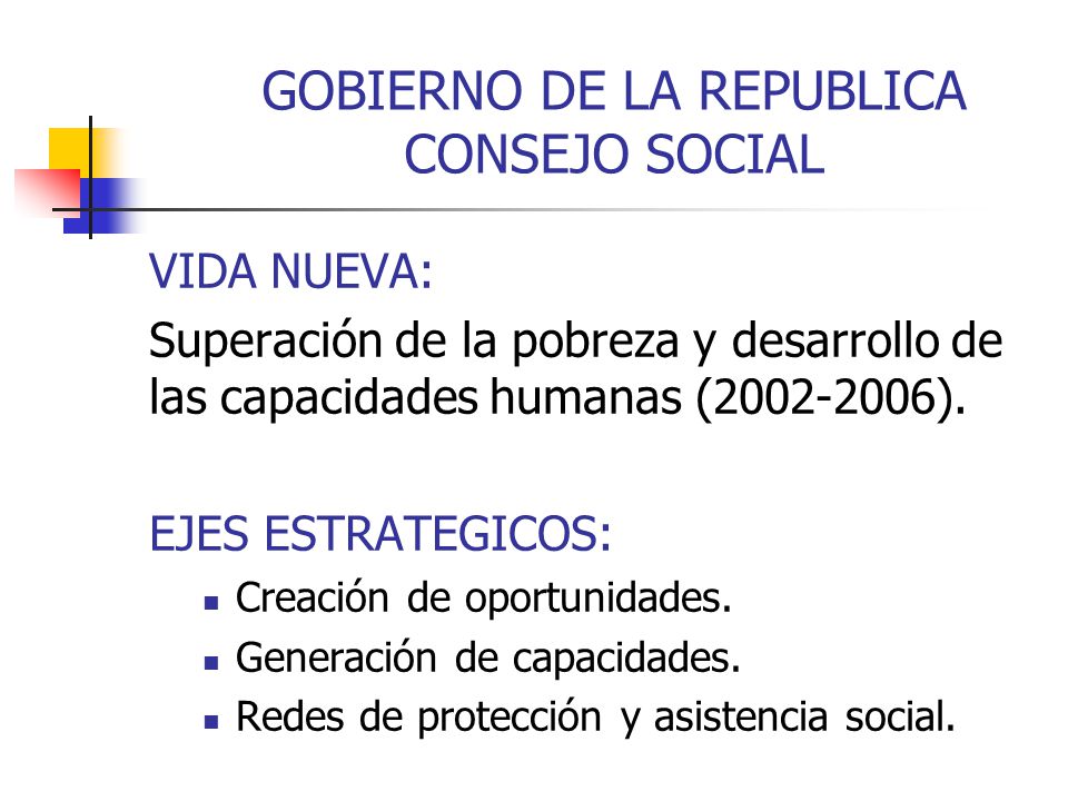 GOBIERNO DE LA REPUBLICA CONSEJO SOCIAL
