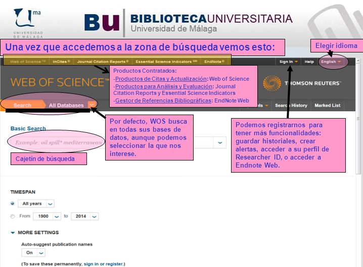 Una vez que accedemos a la zona de búsqueda vemos esto: