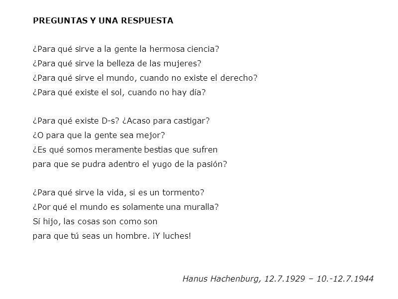 PREGUNTAS Y UNA RESPUESTA