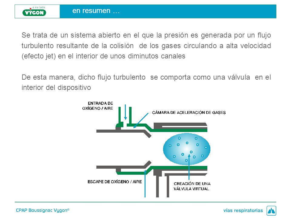en resumen … Se trata de un sistema abierto en el que la presión es generada por un flujo.