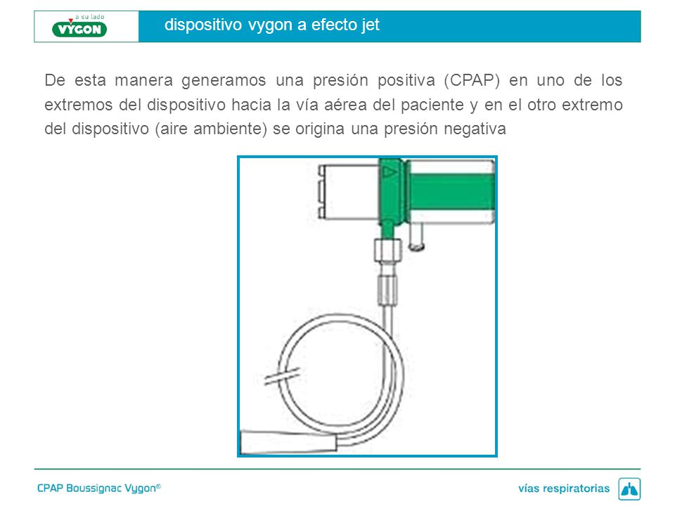 dispositivo vygon a efecto jet