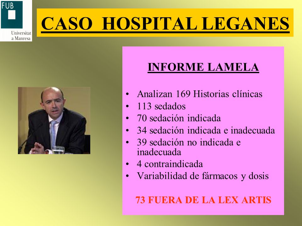 CASO HOSPITAL LEGANES INFORME LAMELA Analizan 169 Historias clínicas