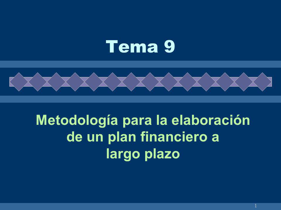 Metodología para la elaboración de un plan financiero a largo plazo