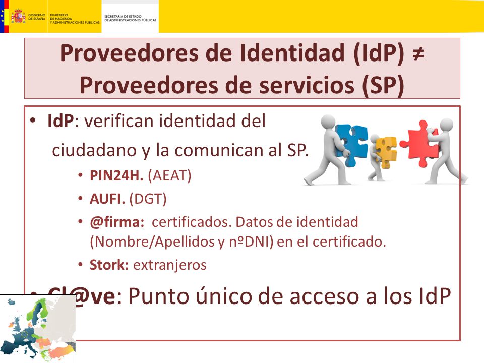 Proveedores de Identidad (IdP) ≠ Proveedores de servicios (SP)