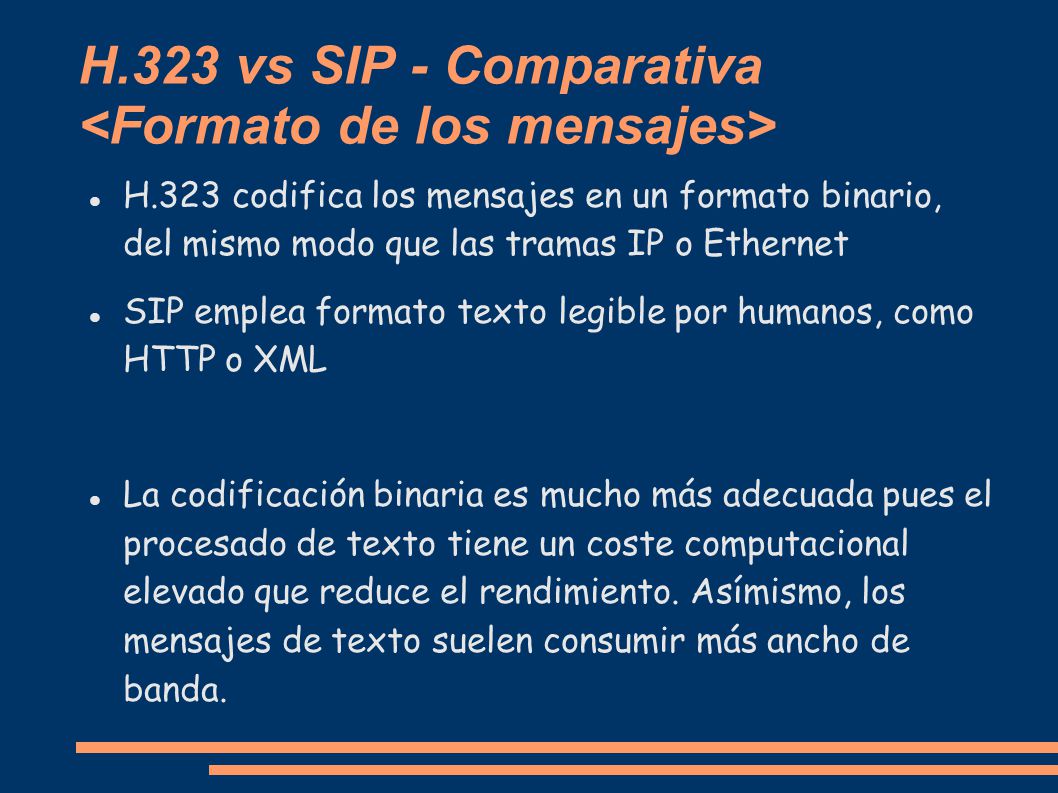 H.323 vs SIP - Comparativa <Formato de los mensajes>