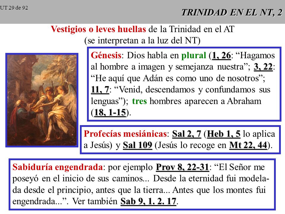 Vestigios o leves huellas de la Trinidad en el AT