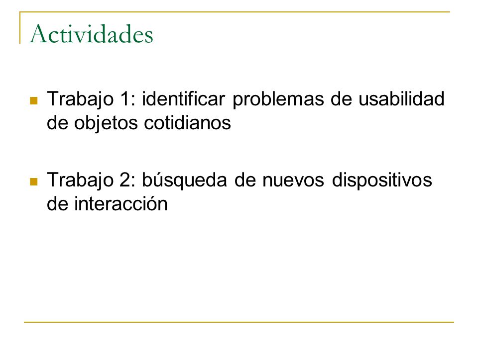 Actividades Trabajo 1: identificar problemas de usabilidad de objetos cotidianos.