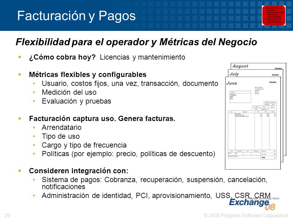 Facturación y Pagos Flexibilidad para el operador y Métricas del Negocio. ¿Cómo cobra hoy Licencias y mantenimiento.