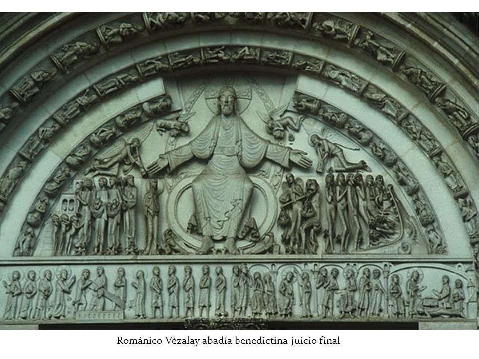 Románico Vèzalay abadía benedictina juicio final
