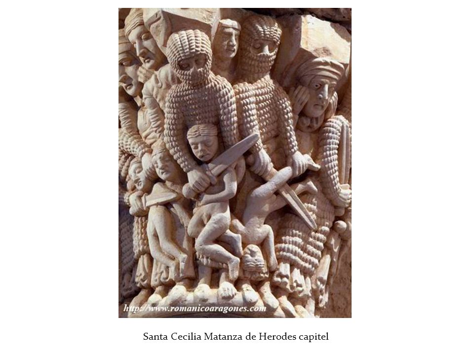 Santa Cecilia Matanza de Herodes capitel