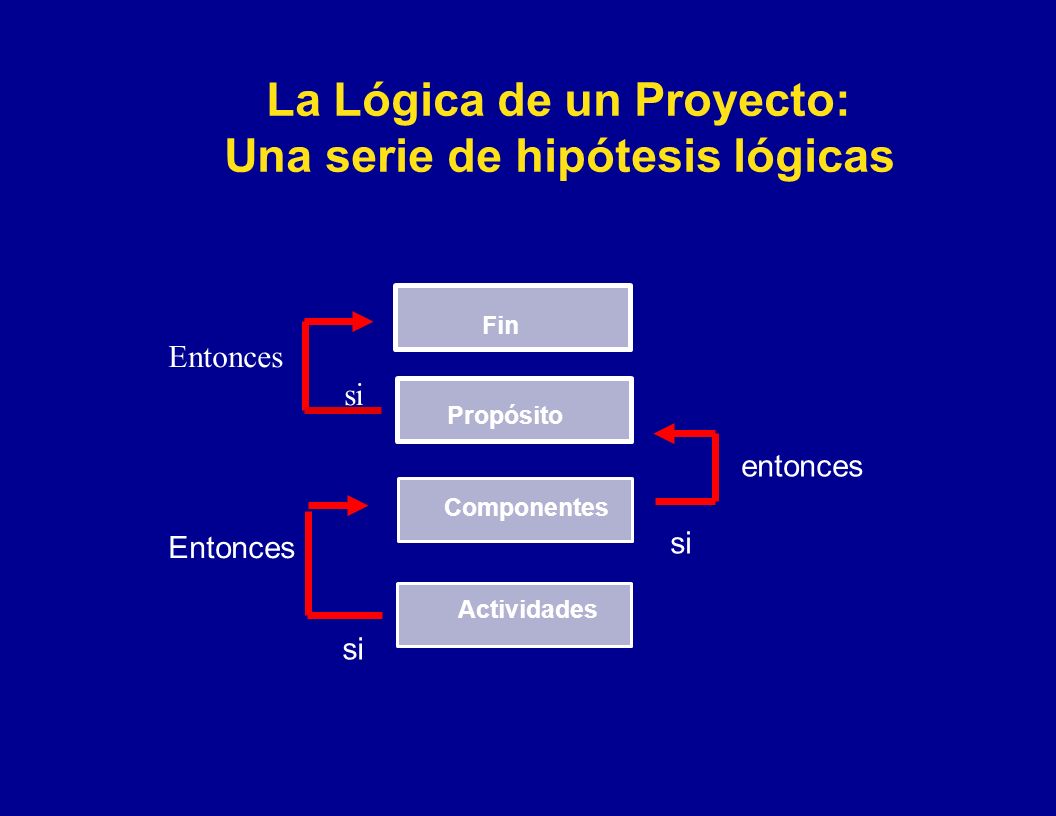 La Lógica de un Proyecto: Una serie de hipótesis lógicas