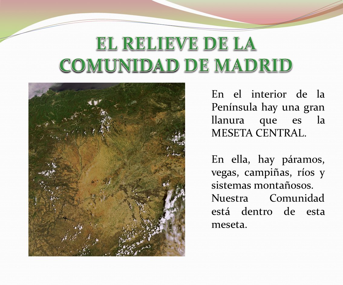 EL RELIEVE DE LA COMUNIDAD DE MADRID