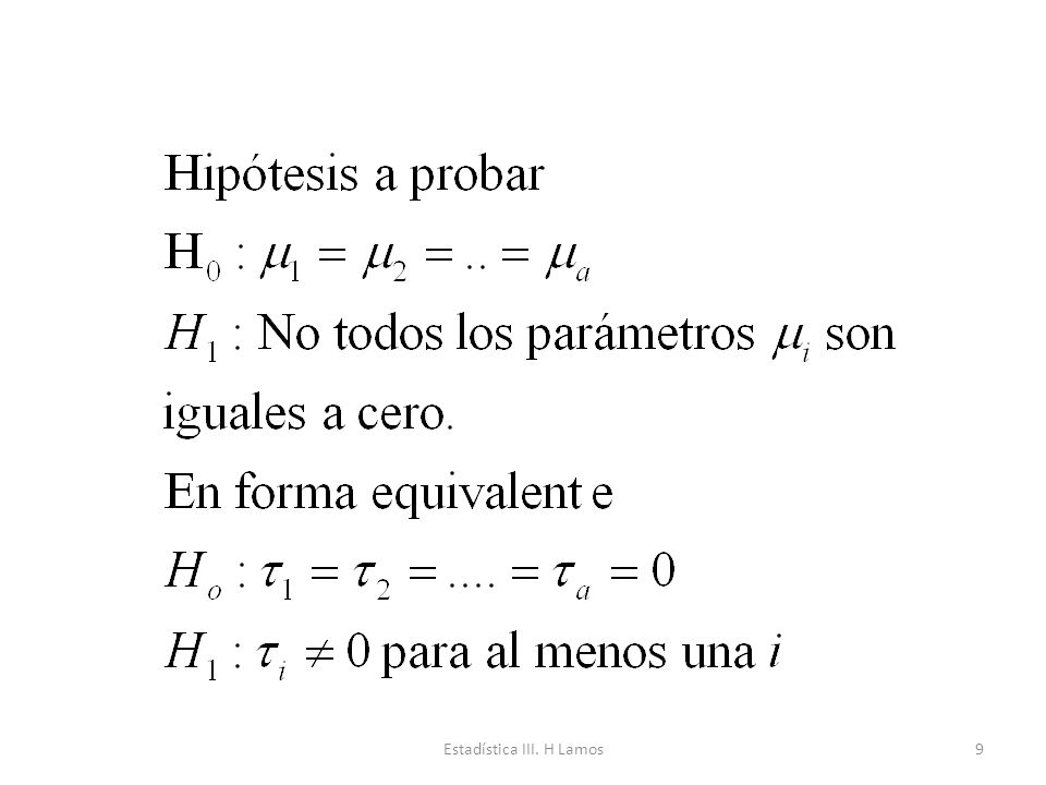 Estadística III. H Lamos