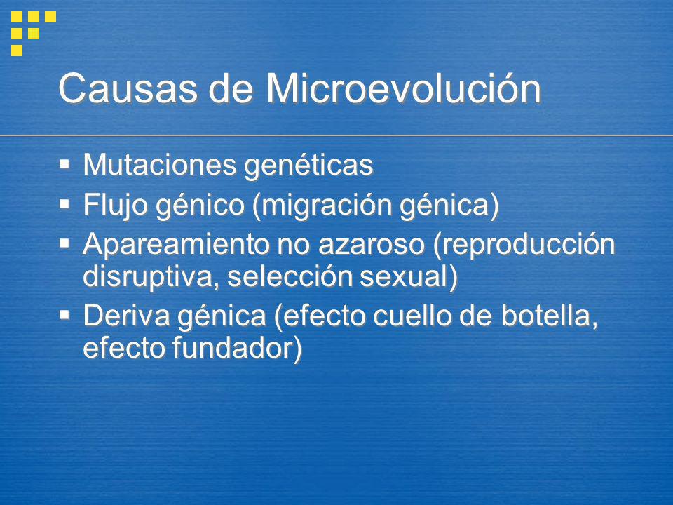 Causas de Microevolución