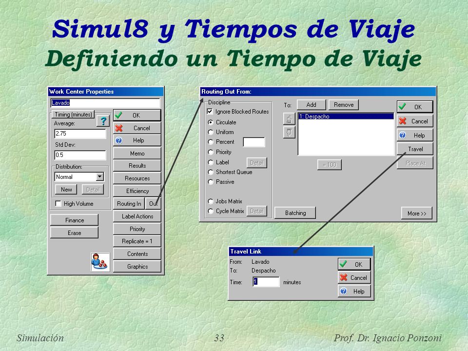 Simul8 y Tiempos de Viaje Definiendo un Tiempo de Viaje