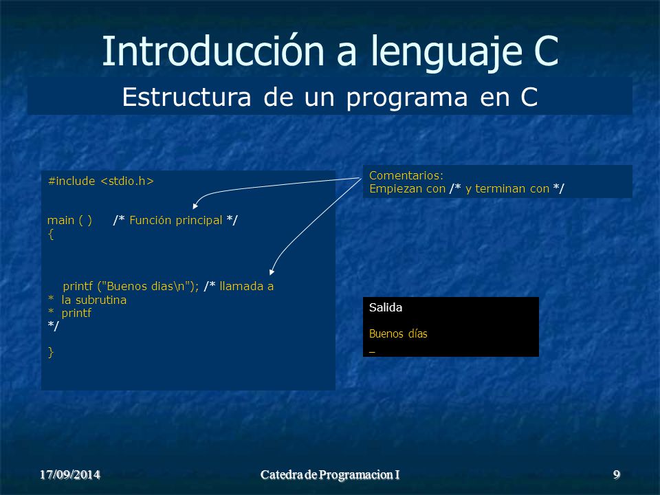 Introducción a lenguaje C