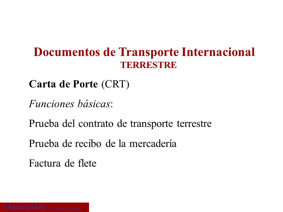 EL TRANSPORTE INTERNACIONAL DE MERCADERIAS. - ppt video 