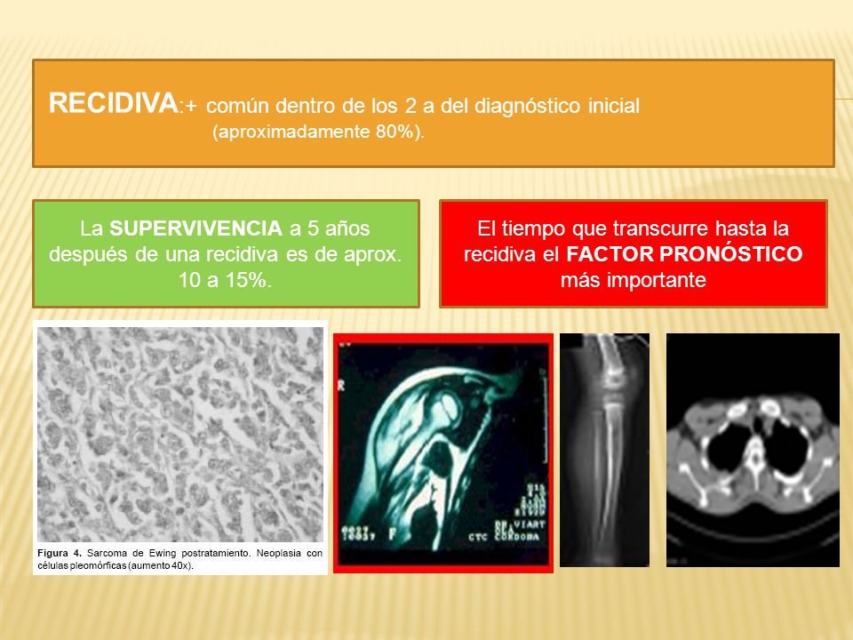 RECIDIVA:+ común dentro de los 2 a del diagnóstico inicial