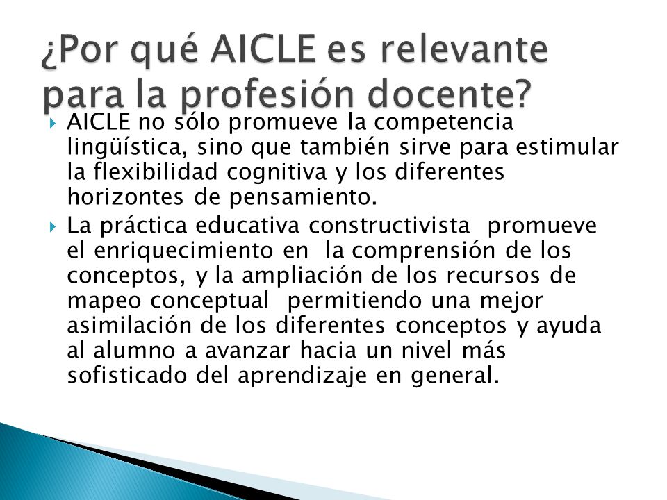 ¿Por qué AICLE es relevante para la profesión docente