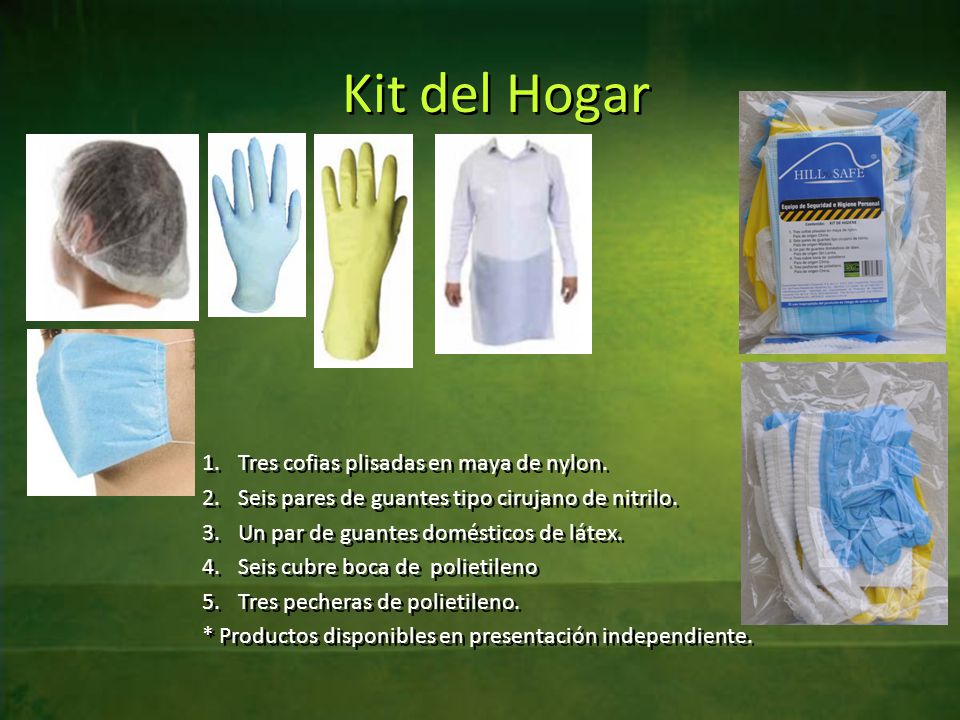 Kit del Hogar Tres cofias plisadas en maya de nylon.