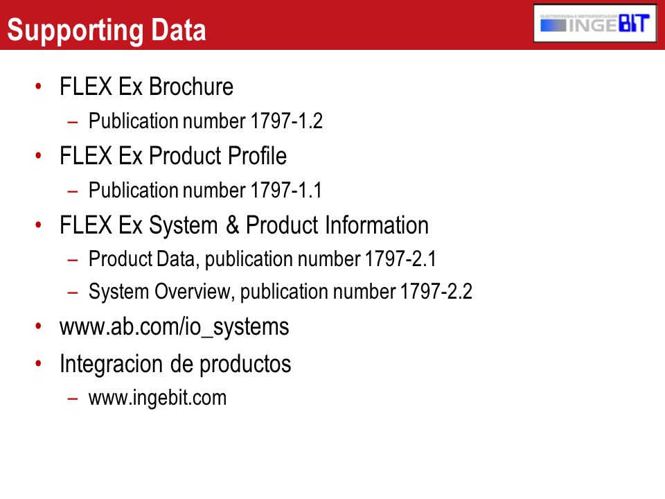 Supporting Data FLEX Ex Brochure FLEX Ex Product Profile