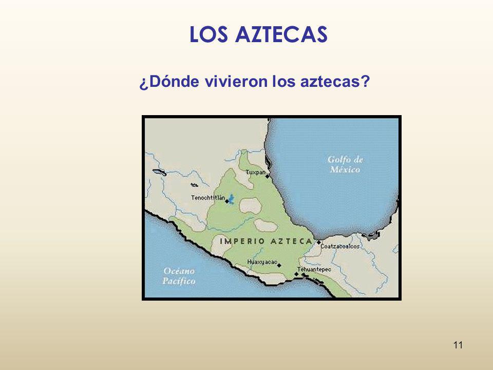 LOS AZTECAS ¿Dónde vivieron los aztecas