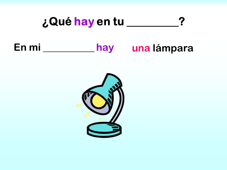 ¿Qué hay en tu _________