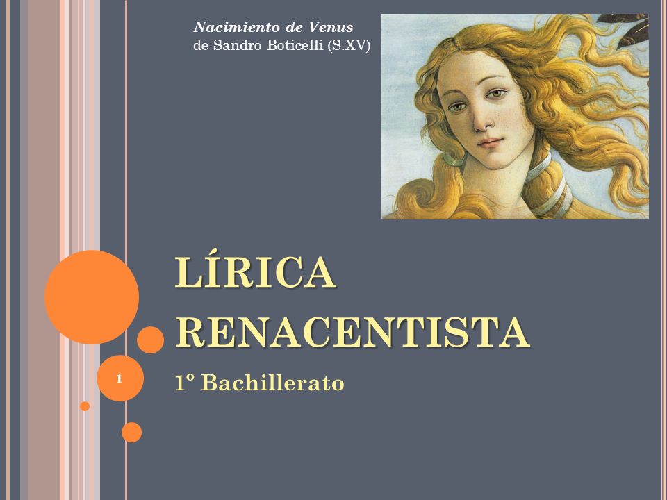 LÍRICA renacentista 1º Bachillerato