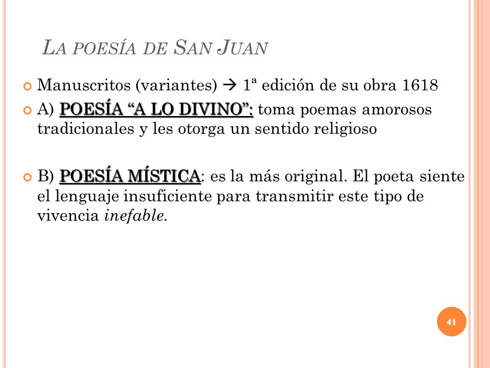 La poesía de San Juan Manuscritos (variantes)  1ª edición de su obra