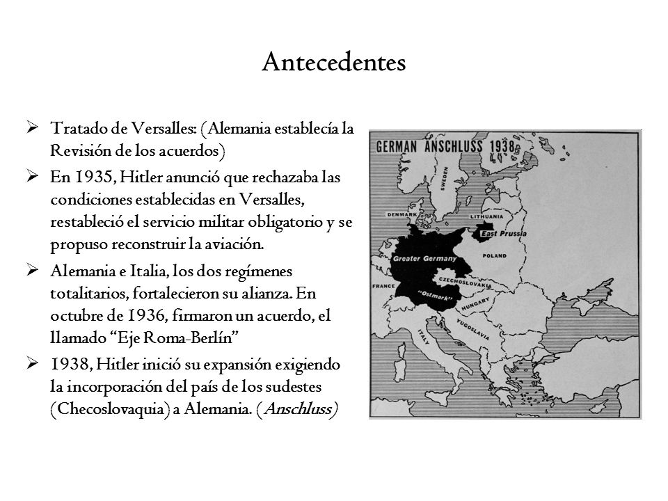 Antecedentes Tratado de Versalles: (Alemania establecía la Revisión de los acuerdos)