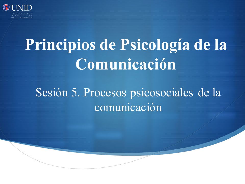 Principios de Psicología de la Comunicación