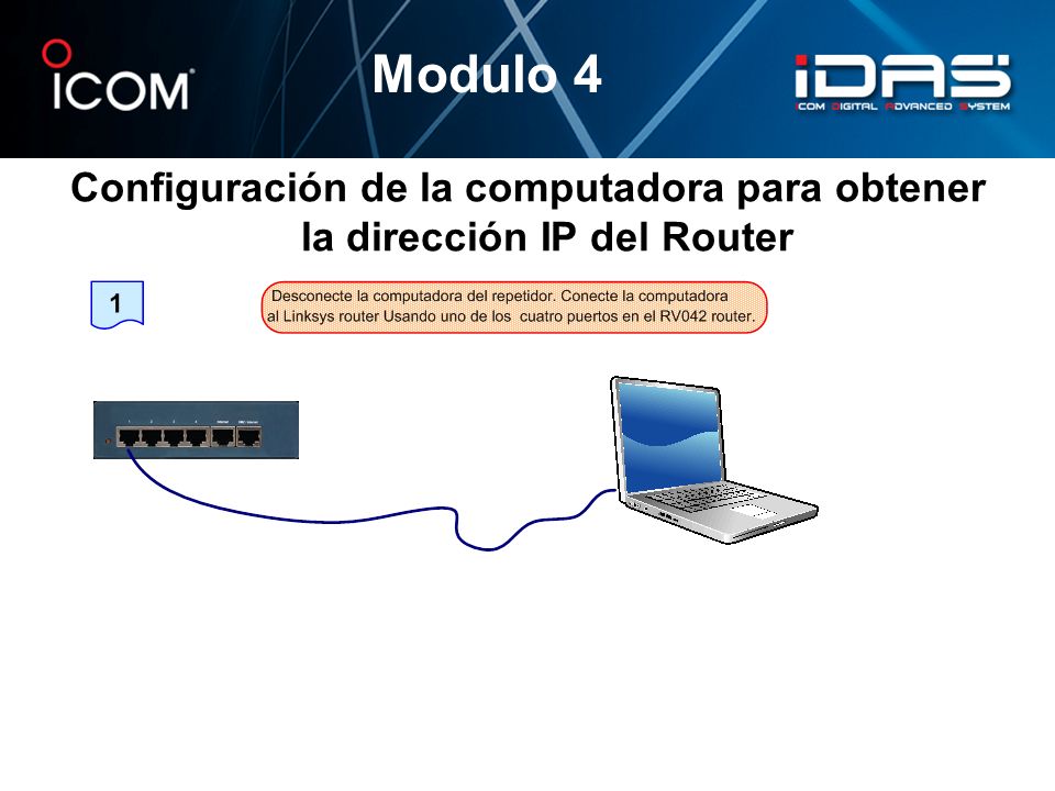 Modulo 4 Configuración de la computadora para obtener la dirección IP del Router