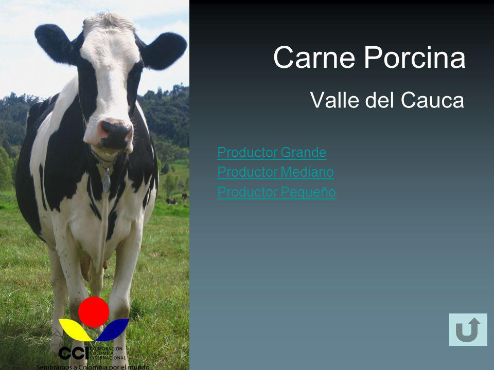 Carne Porcina Valle del Cauca Productor Grande Productor Mediano