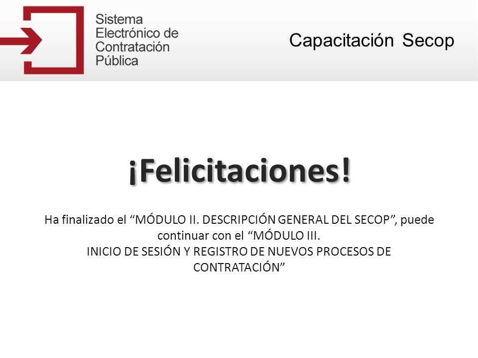 INICIO DE SESIÓN Y REGISTRO DE NUEVOS PROCESOS DE CONTRATACIÓN