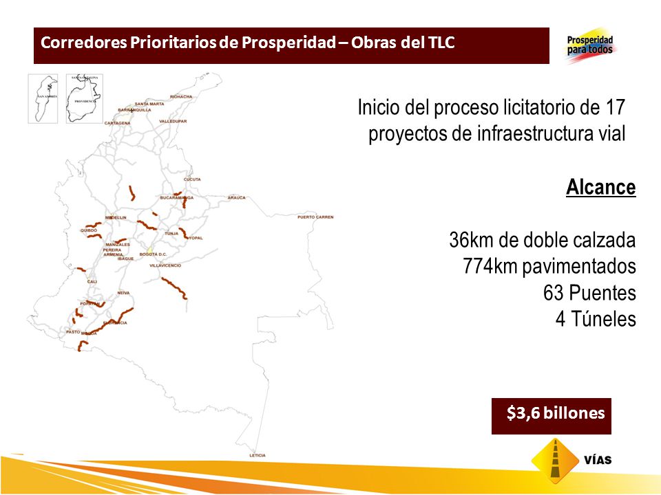 Inicio del proceso licitatorio de 17 proyectos de infraestructura vial